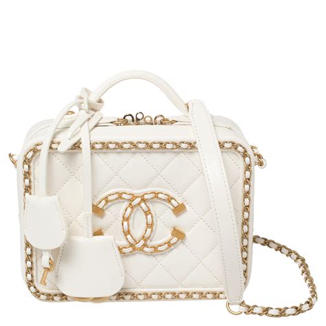 chanel vanity case bag white|Chanel vanity bag 2021.